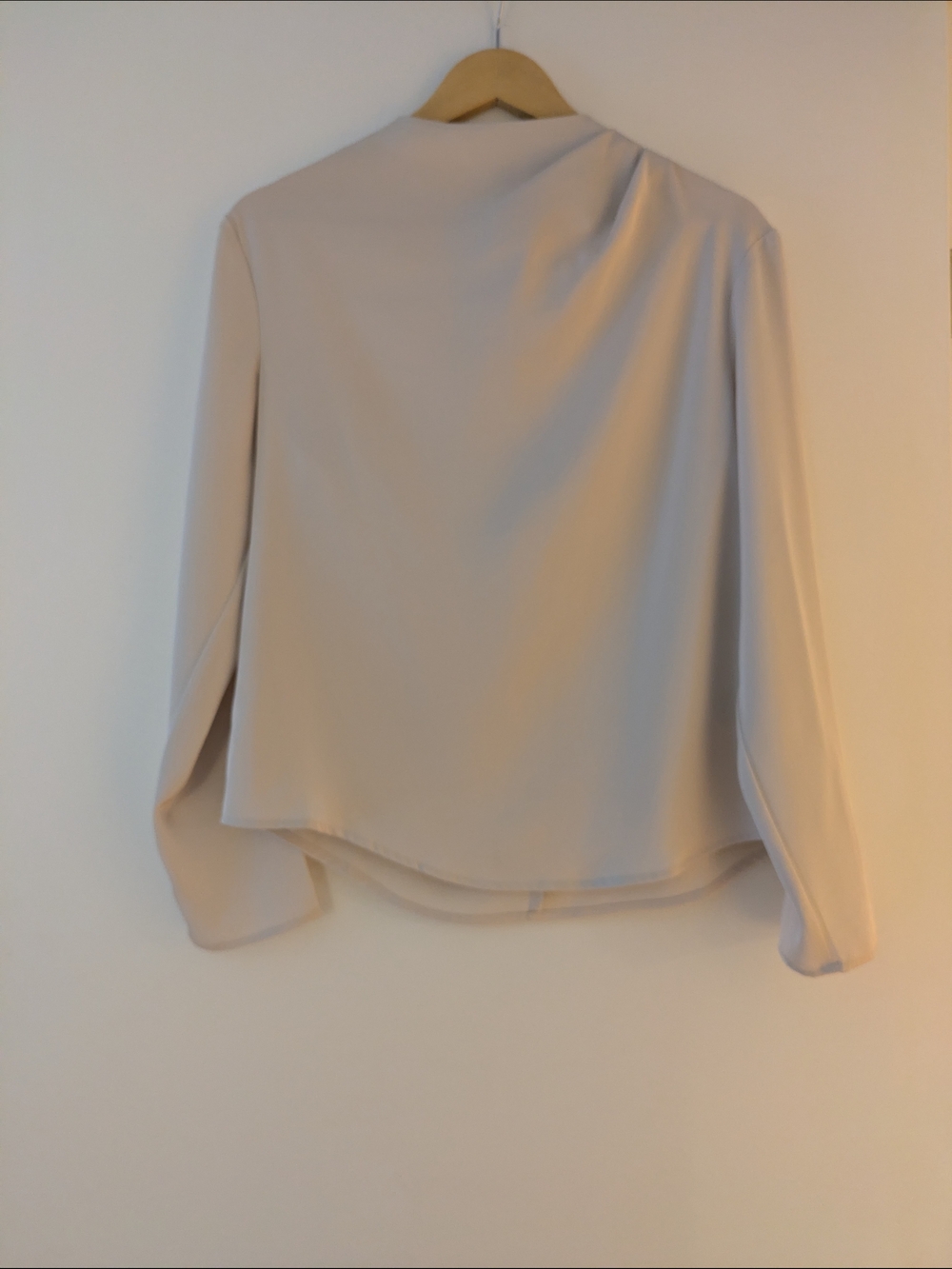 3/$20 Bundle Deal: H&M Cream Long-Sleeve Draped Blouse, Size Small